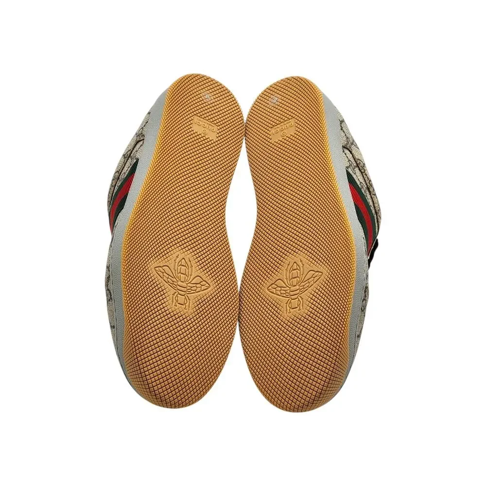 Gucci Screener GG Supreme Web Low Top Sneakers Beige Ebony US 12 EU 45 - NWB